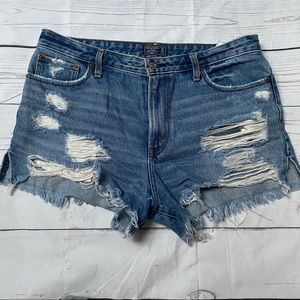 Abercrombie & Fitch Annie High Rise Denim Short
